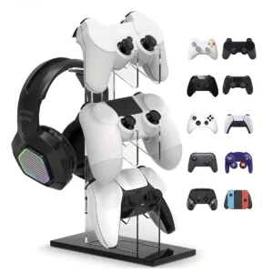 Support Gaming 3-en-1 pour Manettes et Casque