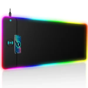 Tapis de Souris Gaming RGB – Chargeur Sans Fil Intégré pour Téléphone